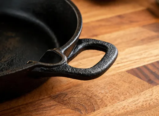 Cast iron handle detail