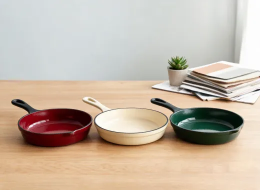 Enameled cast iron color finish