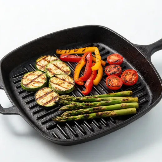 Cast iron grill pan